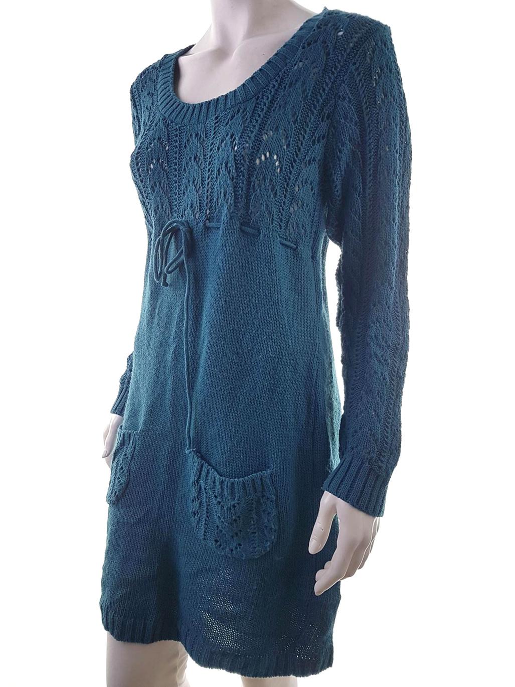 B.p.c fashion bonprix Rozmiar 36/38 Kolor Niebieski Okrągły dekolt Sukienka Sweterkowa Długi rękaw Do Kolan Materiał Akryl 100% B.p.c fashion bonprix Rozmiar 36/38 Kolor Niebieski Okrągły dekolt Sukienka Sweterkowa Długi rękaw Do Kolan Materiał Akryl 100%
