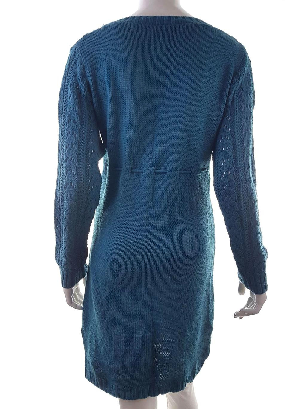 B.p.c fashion bonprix Rozmiar 36/38 Kolor Niebieski Okrągły dekolt Sukienka Sweterkowa Długi rękaw Do Kolan Materiał Akryl 100% B.p.c fashion bonprix Rozmiar 36/38 Kolor Niebieski Okrągły dekolt Sukienka Sweterkowa Długi rękaw Do Kolan Materiał Akryl 100%