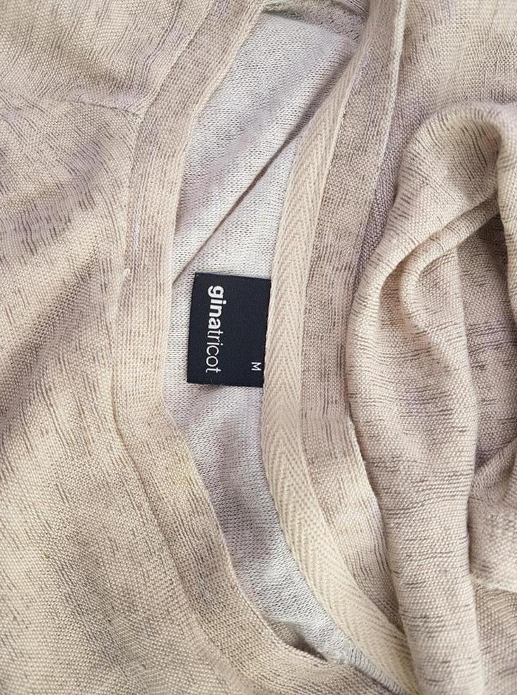 20190315_121202.jpg Gina Tricot Rozmiar M Kolor Beżowy Okrągły dekolt Bluzka Długi rękaw Materiał Wiskoza