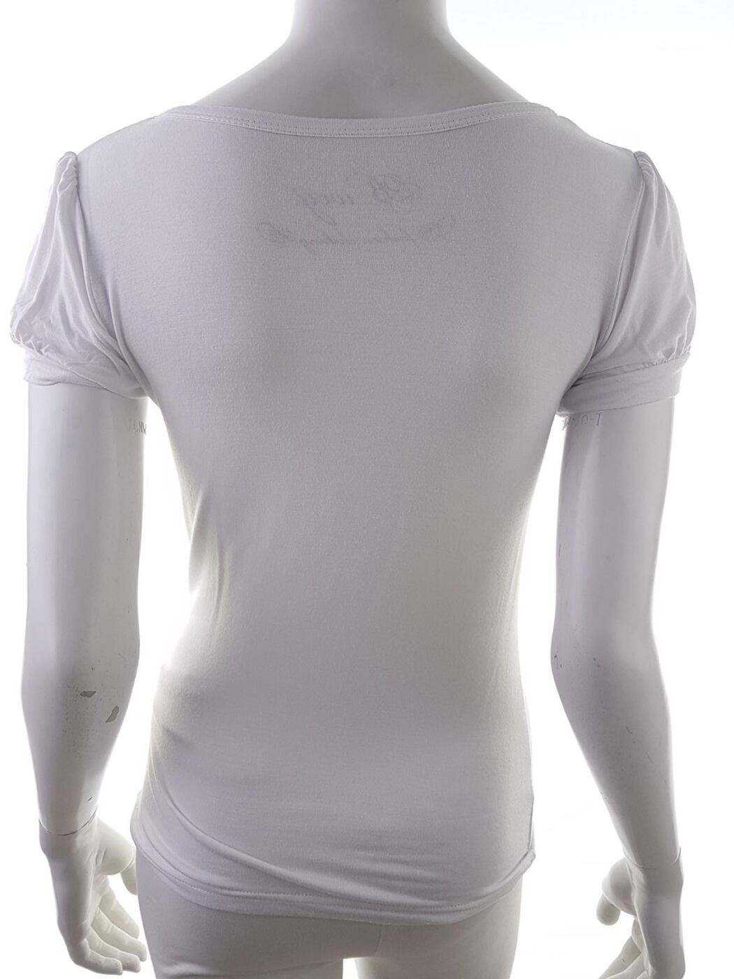 20190315_150930.jpg B.WEIJ Rozmiar S Kolor Biały Okrągły dekolt T-Shirt Krótki rękaw Materiał Wiskoza