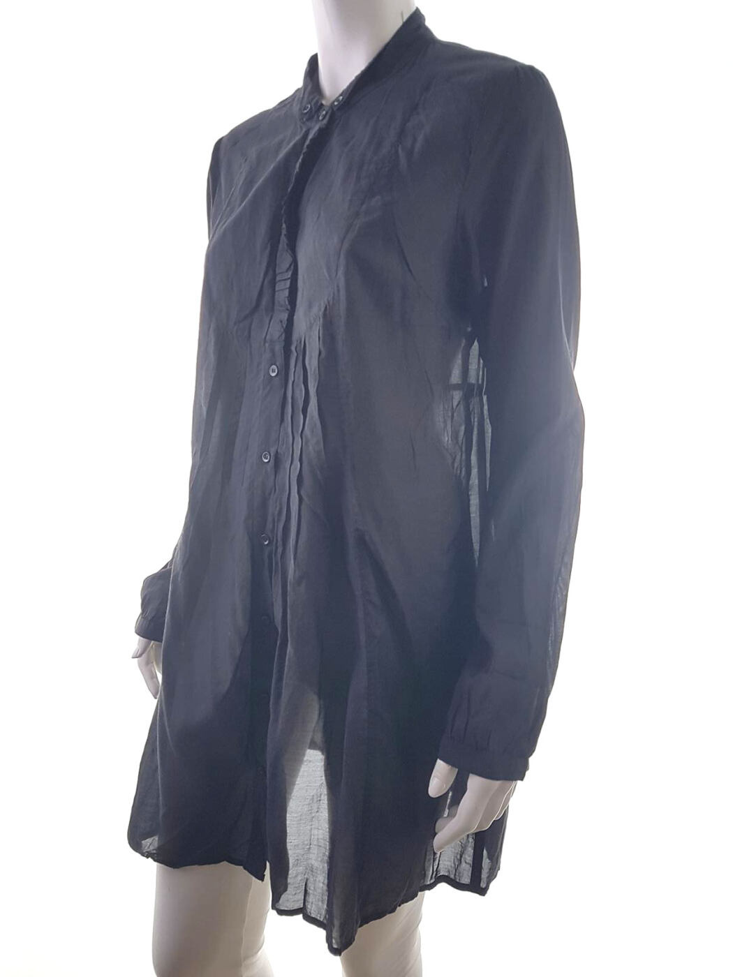 Vero moda Rozmiar XL Kolor Czarny Okrągły dekolt Sukienka Koszulowa Długi rękaw Krótka Materiał Wiskoza