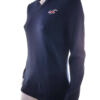Hollister Rozmiar M Kolor Granatowy W serek Sweter Długi rękaw Materiał Bawełna