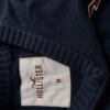 Hollister Rozmiar M Kolor Granatowy W serek Sweter Długi rękaw Materiał Bawełna