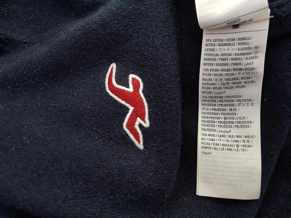 Hollister Rozmiar M Kolor Granatowy W serek Sweter Długi rękaw Materiał Bawełna Hollister Rozmiar M Kolor Granatowy W serek Sweter Długi rękaw Materiał Bawełna