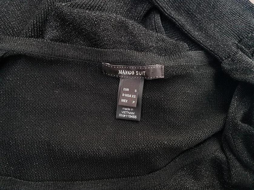20190320_115404.jpg Mango Rozmiar S Kolor Czarny Okrągły dekolt Bluzka Rękaw 3/4