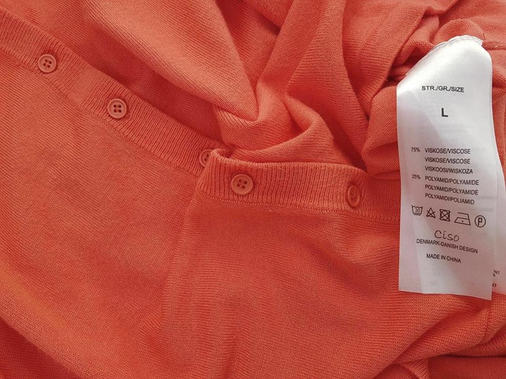20190320_115601.jpg Ciso Rozmiar L Kolor Pomarańczowy W serek Kardigan Zapinany Długi rękaw Materiał Wiskoza Cienka dzianina