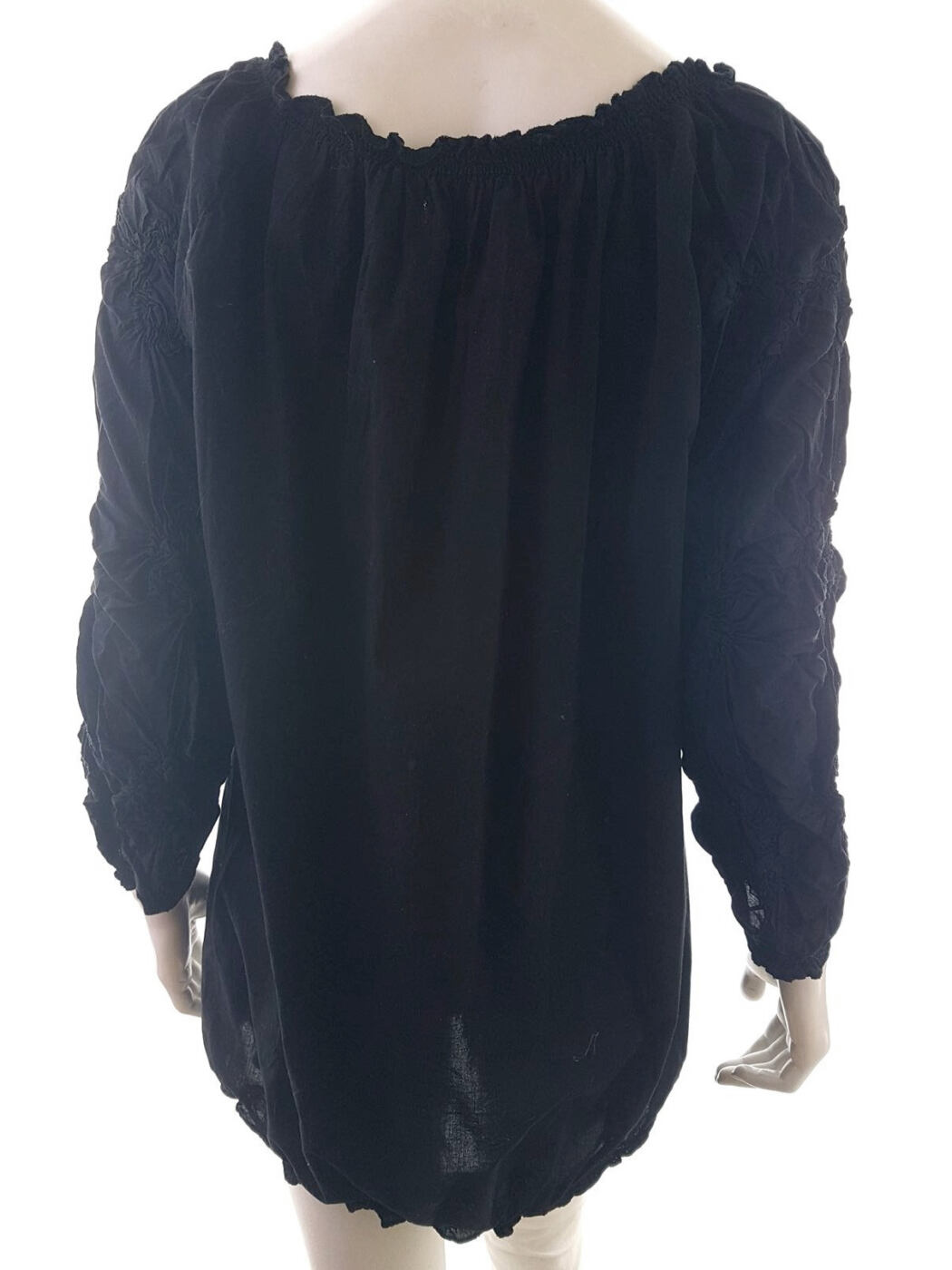 Zj denim Rozmiar L Kolor Czarny W łódkę Tunika Bluzka Rękaw 3/4 Materiał Bawełna 100% Zj denim Rozmiar L Kolor Czarny W łódkę Tunika Bluzka Rękaw 3/4 Materiał Bawełna 100%
