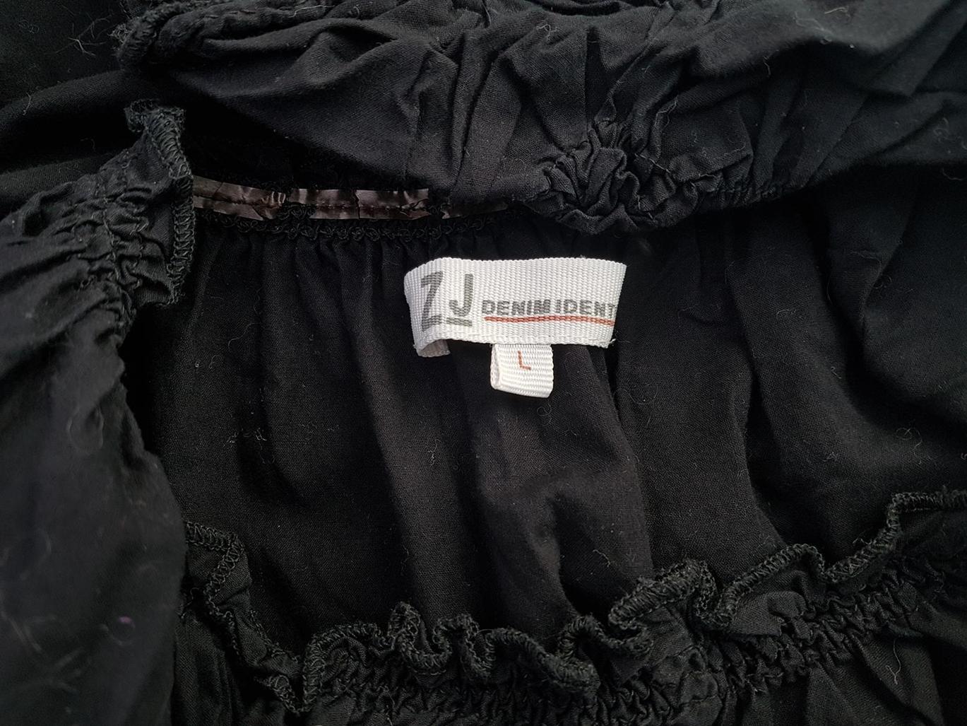 Zj denim Rozmiar L Kolor Czarny W łódkę Tunika Bluzka Rękaw 3/4 Materiał Bawełna 100% Zj denim Rozmiar L Kolor Czarny W łódkę Tunika Bluzka Rękaw 3/4 Materiał Bawełna 100%