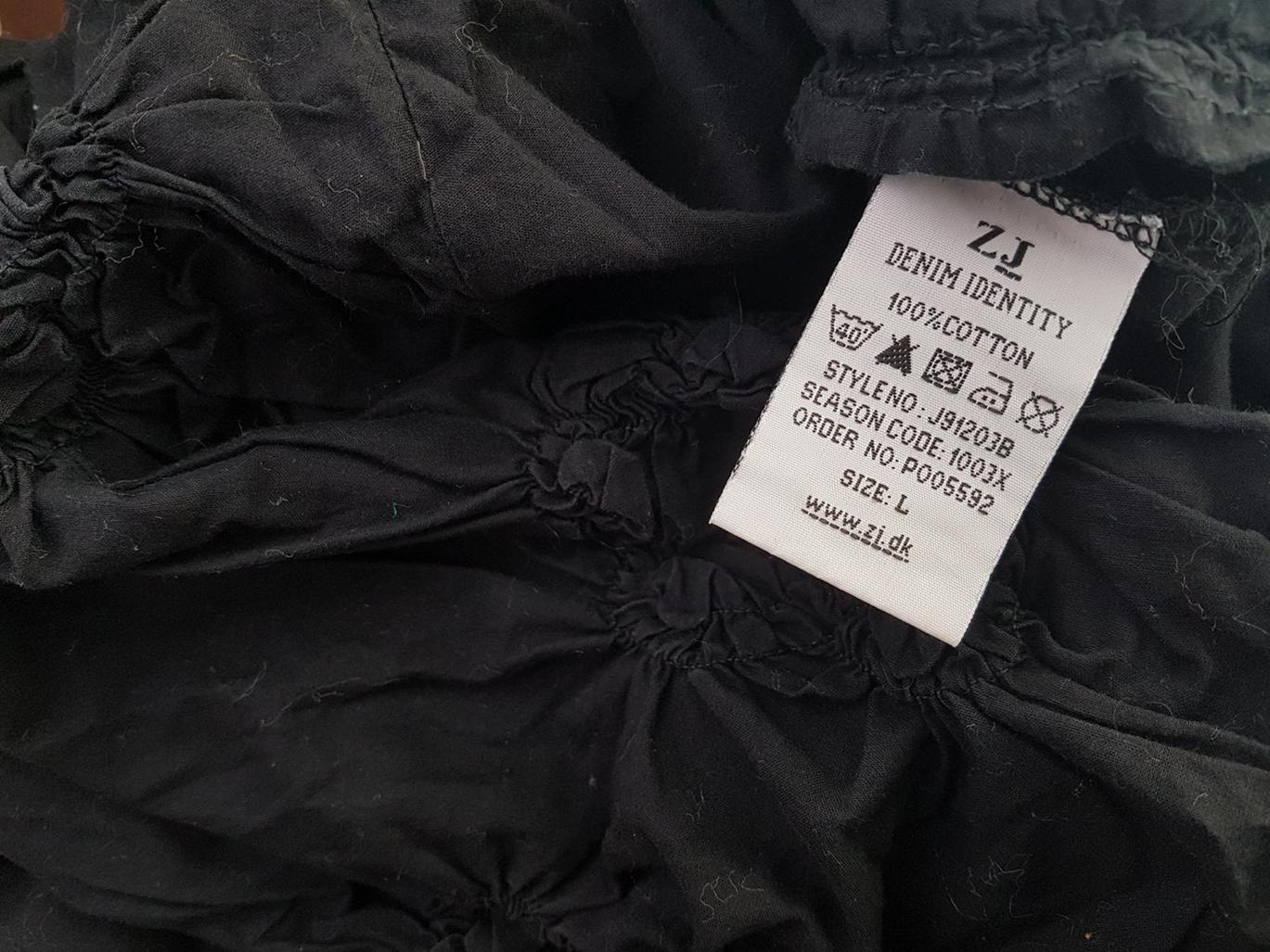 Zj denim Rozmiar L Kolor Czarny W łódkę Tunika Bluzka Rękaw 3/4 Materiał Bawełna 100% Zj denim Rozmiar L Kolor Czarny W łódkę Tunika Bluzka Rękaw 3/4 Materiał Bawełna 100%