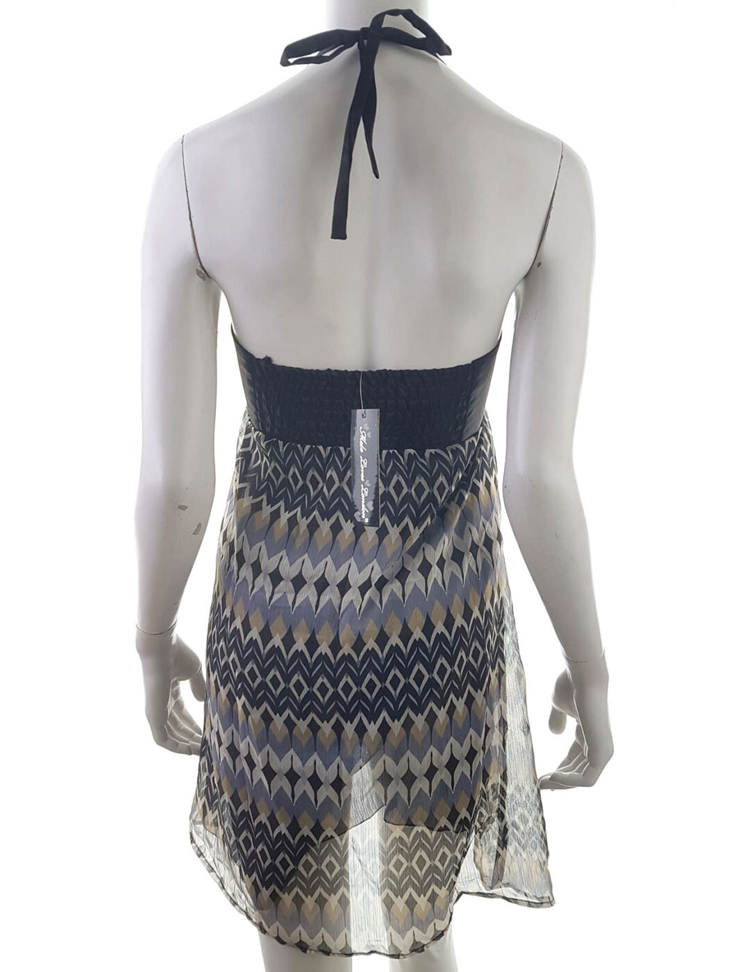 Mela Loves London Rozmiar S Kolor Czarny Halter Sukienka Mini Bezrękawnik Krótka Mela Loves London Rozmiar S Kolor Czarny Halter Sukienka Mini Bezrękawnik Krótka