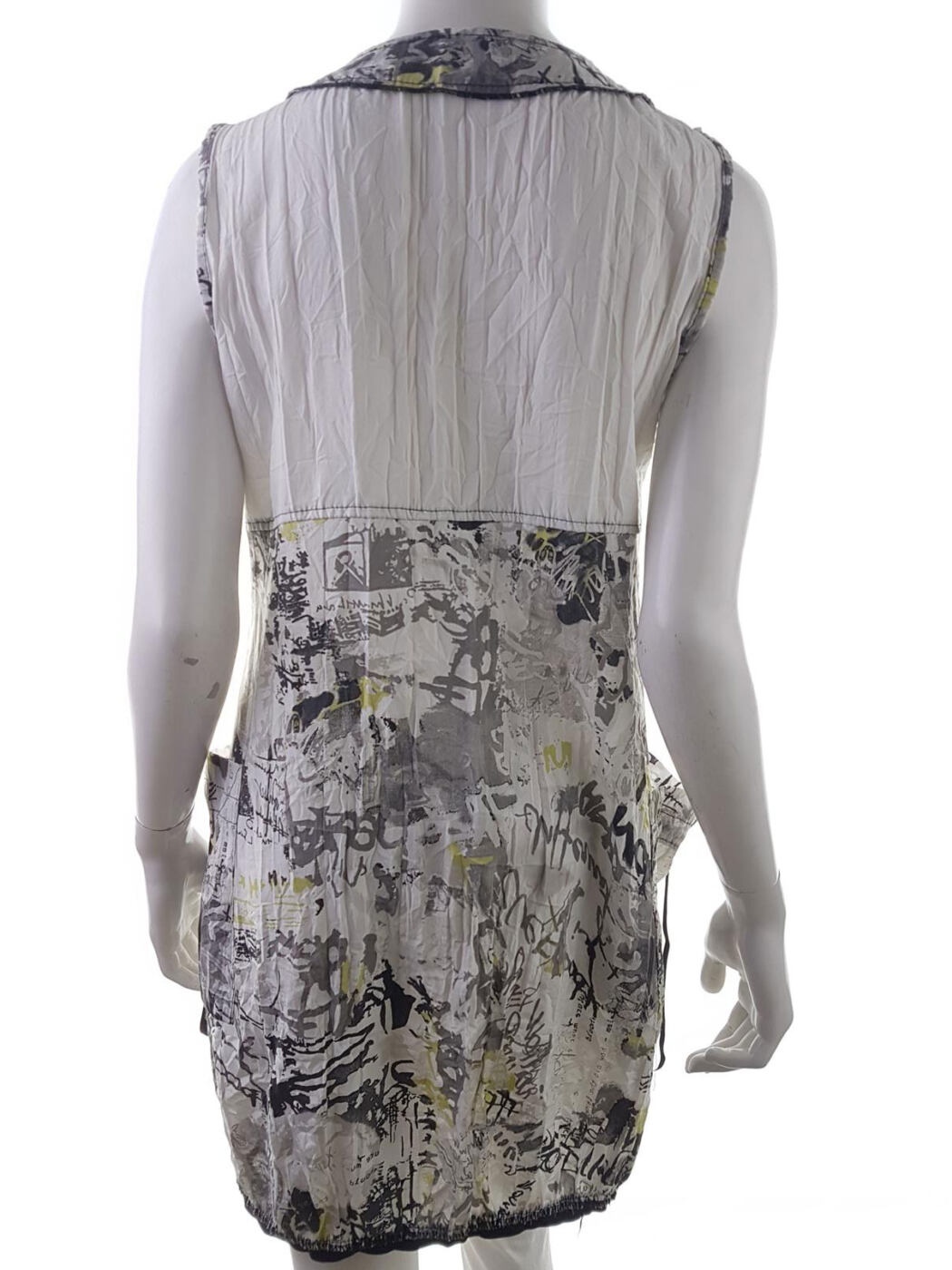 Wearhouse Rozmiar M Kolor Biały Okrągły dekolt Sukienka Prostokątna Bezrękawnik Do Kolan Wearhouse Rozmiar M Kolor Biały Okrągły dekolt Sukienka Prostokątna Bezrękawnik Do Kolan