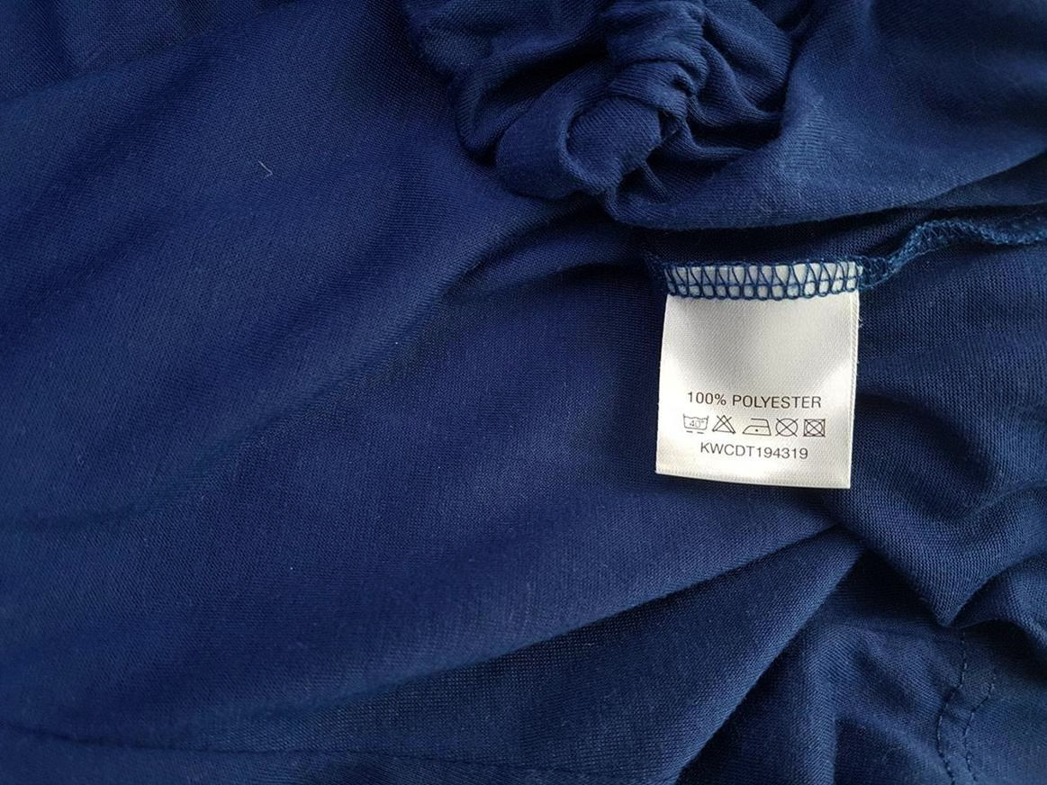 ASOS Rozmiar M Kolor Granatowy Dekolt U Tunika Bluzka Krótki rękaw