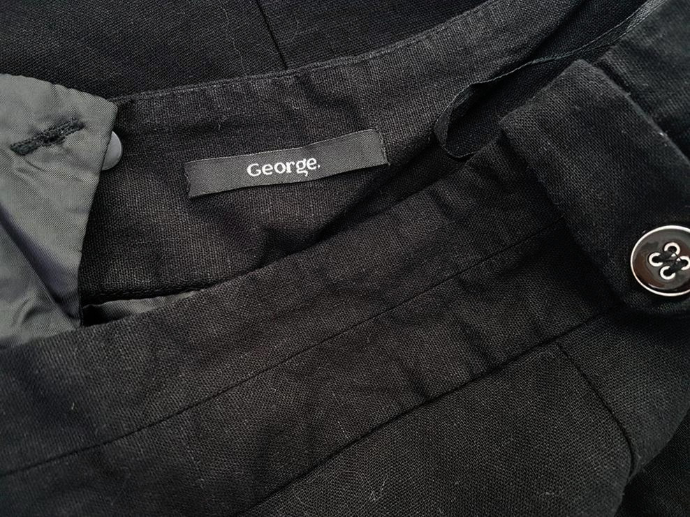 20190325_154027.jpg George Rozmiar 46 Kolor Czarny A-Line Spódnica Midi Materiał Len
