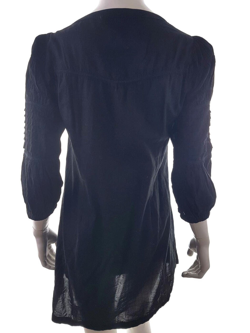 Culture Rozmiar S Kolor Czarny Split Crew Neck Sukienka Mini Rękaw 3/4 Krótka Materiał Bawełna 100% Culture Rozmiar S Kolor Czarny Split Crew Neck Sukienka Mini Rękaw 3/4 Krótka Materiał Bawełna 100%