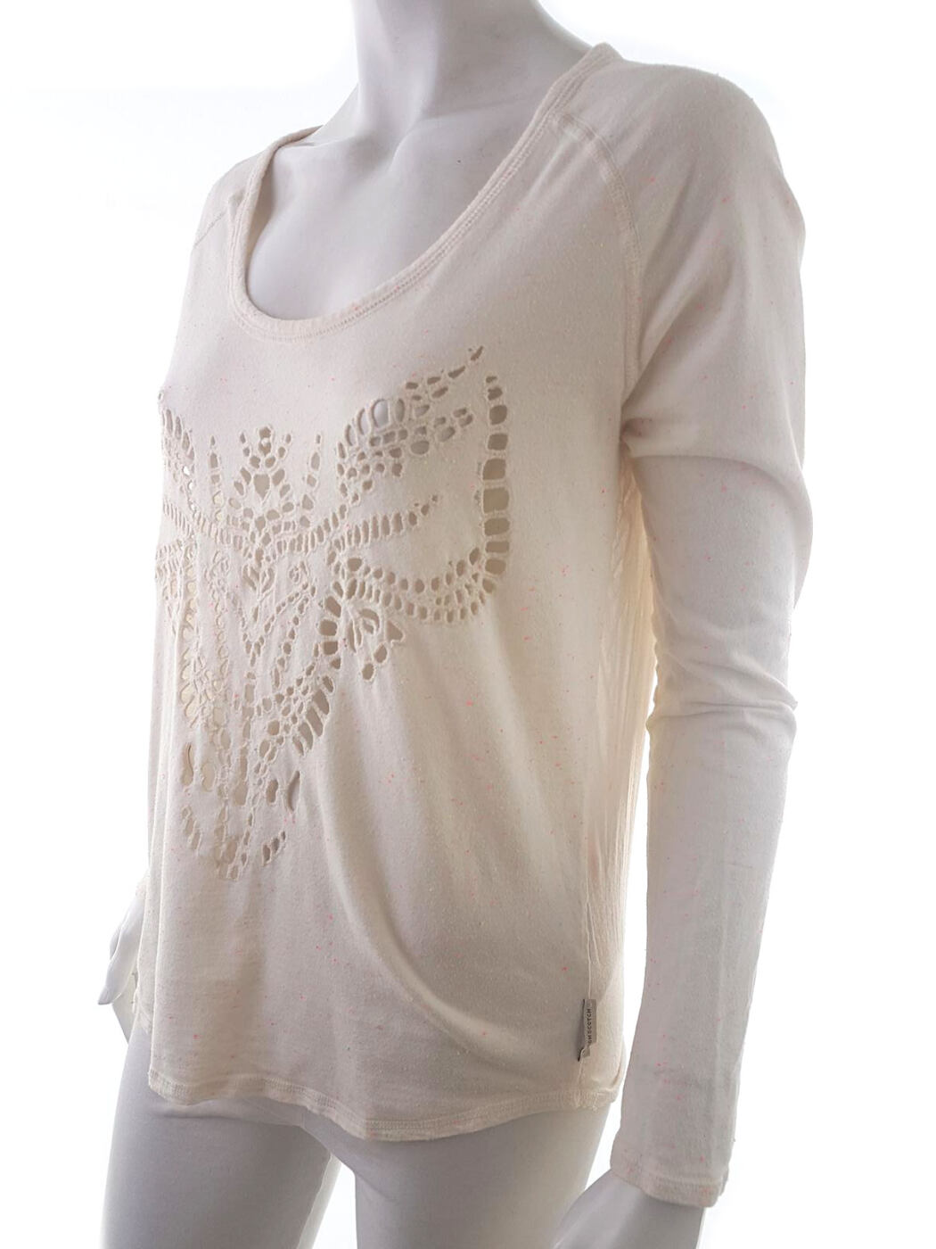 20190327_133644.jpg Maison scotch Rozmiar 1 Kolor Kremowy Okrągły dekolt Bluzka Długi rękaw
