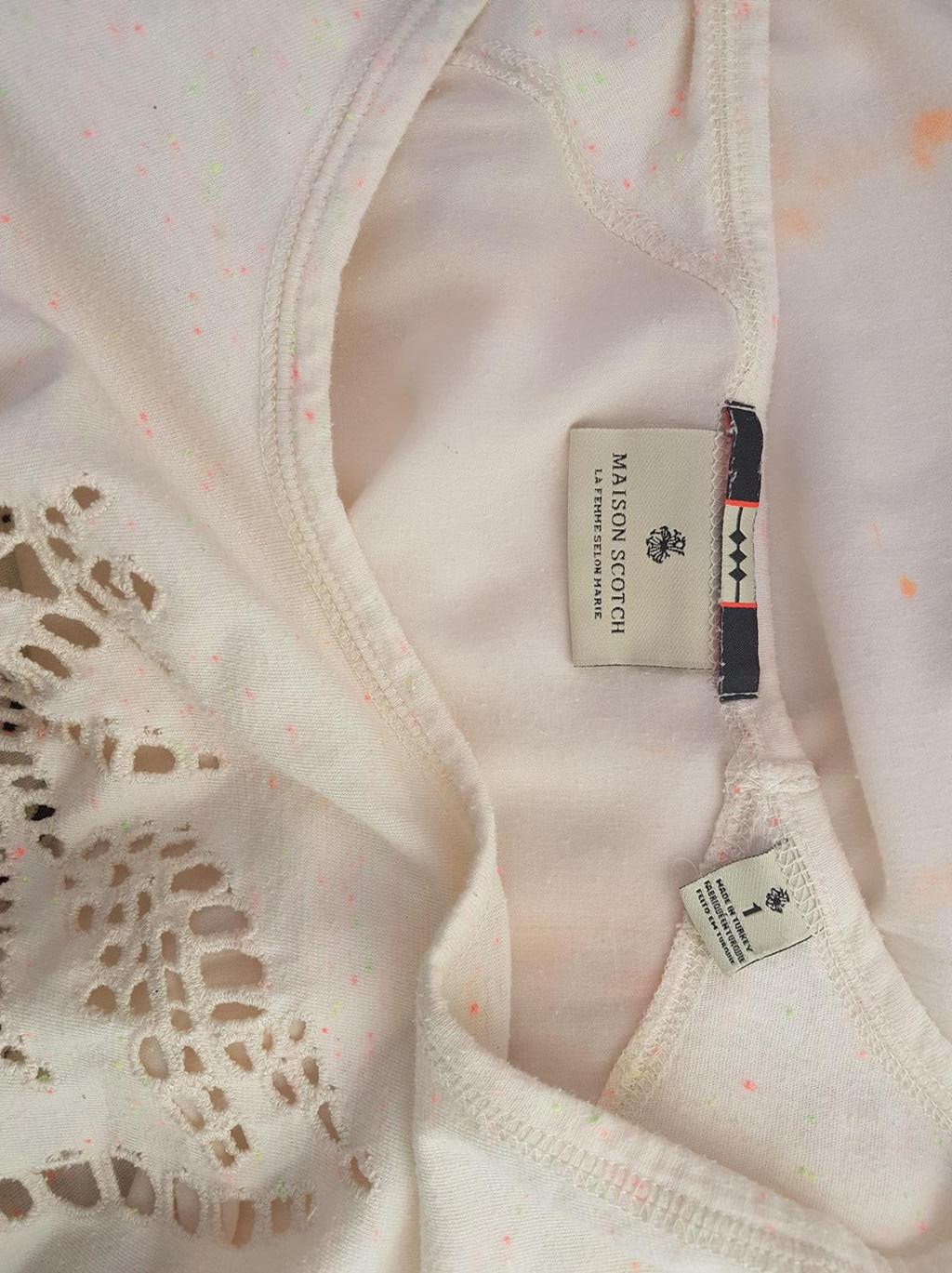 20190327_133711.jpg Maison scotch Rozmiar 1 Kolor Kremowy Okrągły dekolt Bluzka Długi rękaw