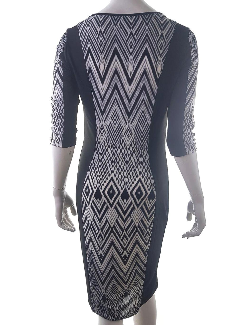 Mile Gabrielle Rozmiar S Kolor Czarny Okrągły dekolt Sukienka Bodycon Rękaw 3/4 Midi Mile Gabrielle Rozmiar S Kolor Czarny Okrągły dekolt Sukienka Bodycon Rękaw 3/4 Midi