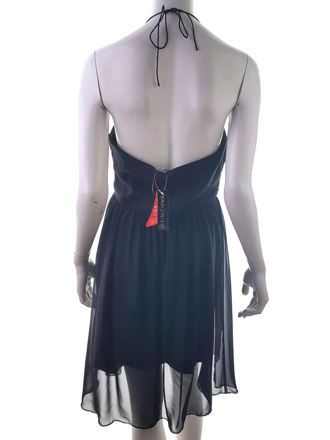 Definitions Rozmiar 12 (40) Kolor Czarny Halter Suknia Balowa Sukienka Wieczorowa Bezrękawnik Do Kolan Definitions Rozmiar 12 (40) Kolor Czarny Halter Suknia Balowa Sukienka Wieczorowa Bezrękawnik Do Kolan