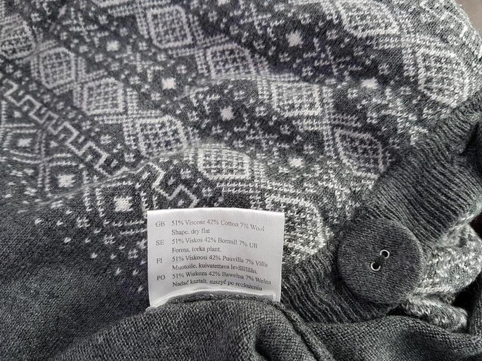 20190328_123928.jpg Kappahl Rozmiar XL Kolor Szary Okrągły dekolt Długi Zapinany Kardigan Rękaw 3/4 Materiał Wiskoza Cienka dzianina