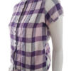 BEN SHERMAN Rozmiar S Geometryczny Crew Neck Bluzka Zapinana Krótki rękaw