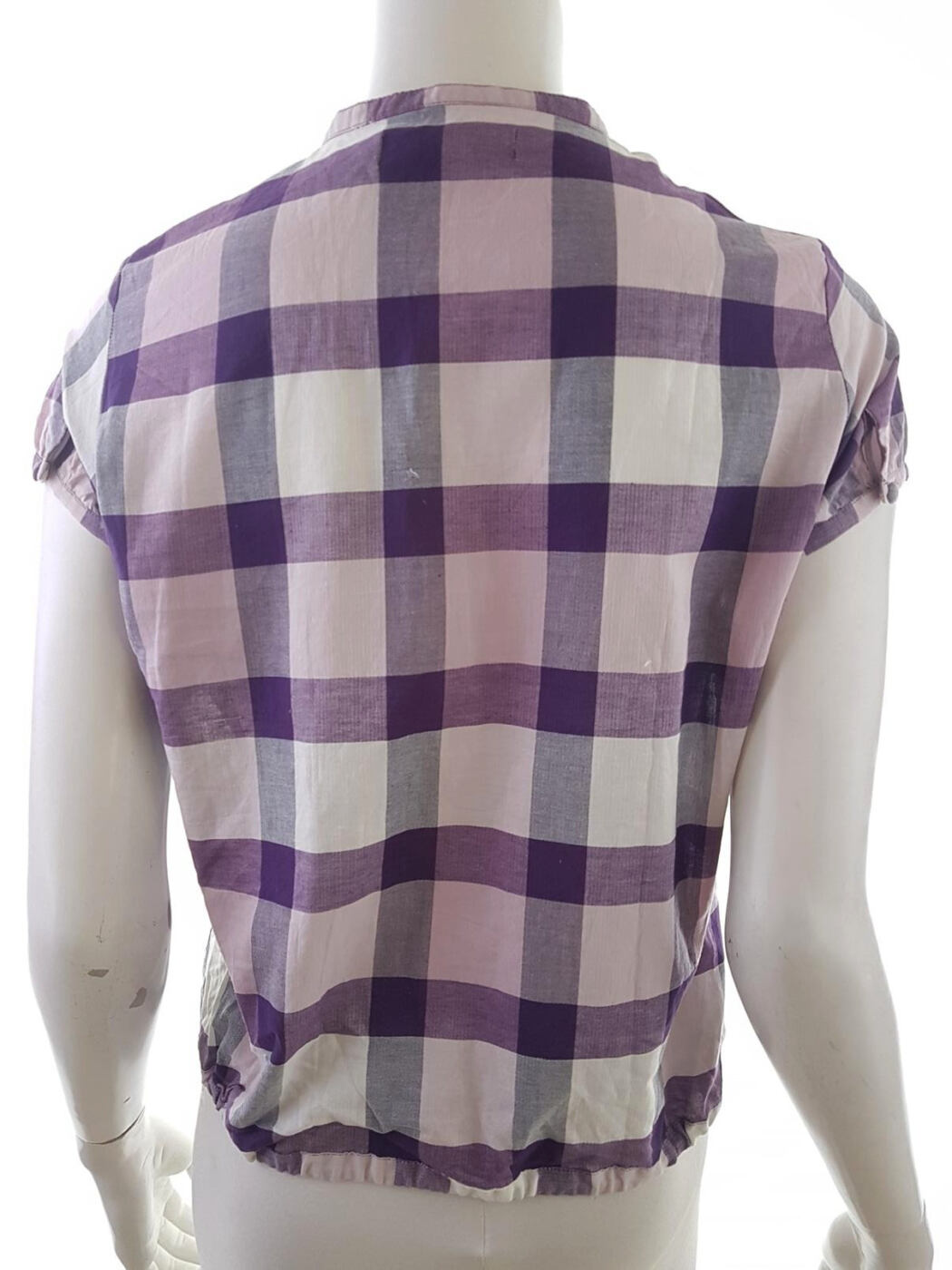 20190402_130815.jpg BEN SHERMAN Rozmiar S Geometryczny Crew Neck Bluzka Zapinana Krótki rękaw