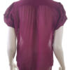 Jackpot Rozmiar 36 Keyhole Crew Neck Bluzka Popover Guziki Krótki rękaw