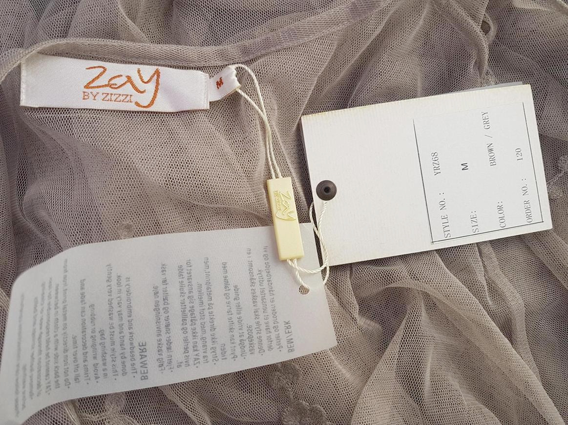 ZAY BY ZIZZI Rozmiar M W serek Sukienka Prostokątna Krótki rękaw Midi ZAY BY ZIZZI Rozmiar M W serek Sukienka Prostokątna Krótki rękaw Midi