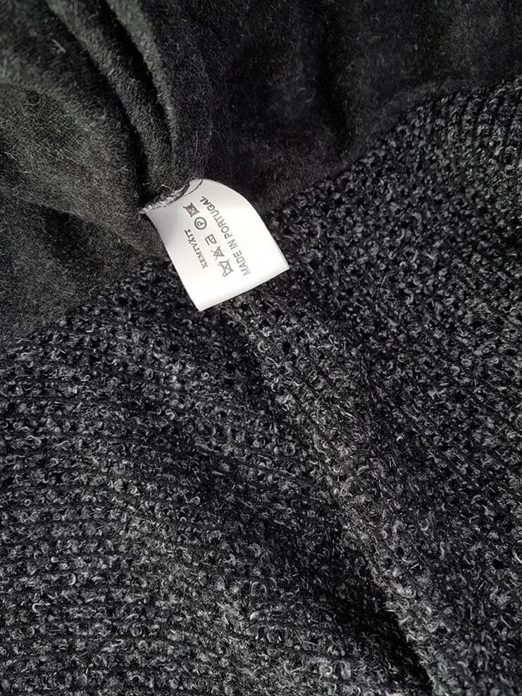 Made in Portugal Rozmiar XL Okrągły dekolt Sukienka Sweterkowa Długi rękaw Midi Made in Portugal Rozmiar XL Okrągły dekolt Sukienka Sweterkowa Długi rękaw Midi