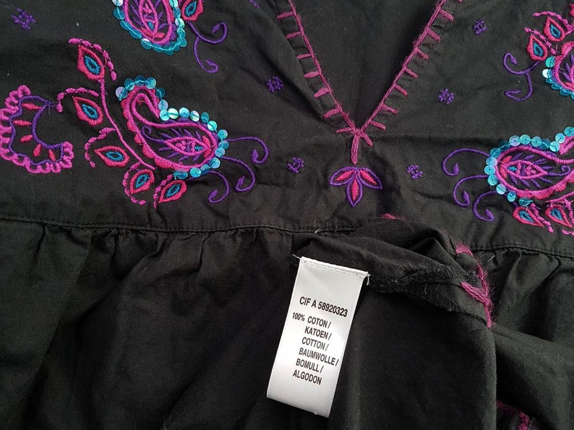 Taillissime Rozmiar 40 Split Crew Neck Tunika Bluzka Długi rękaw Taillissime Rozmiar 40 Split Crew Neck Tunika Bluzka Długi rękaw