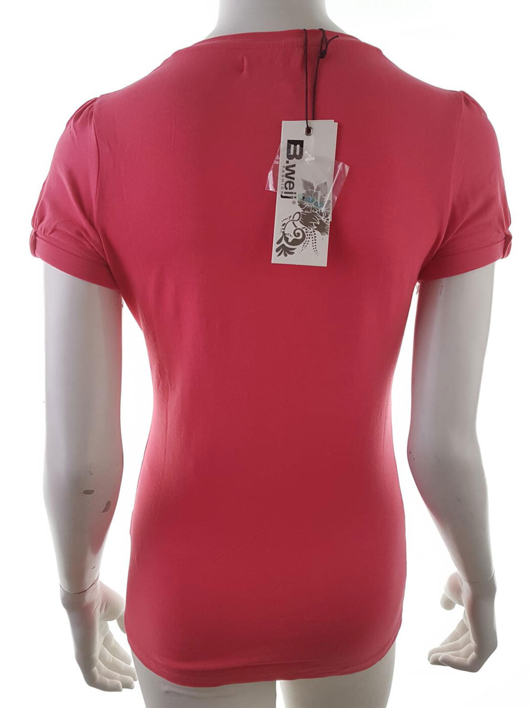 20190411_145744.jpg B.WEIJ Rozmiar S Okrągły dekolt T-Shirt Krótki rękaw