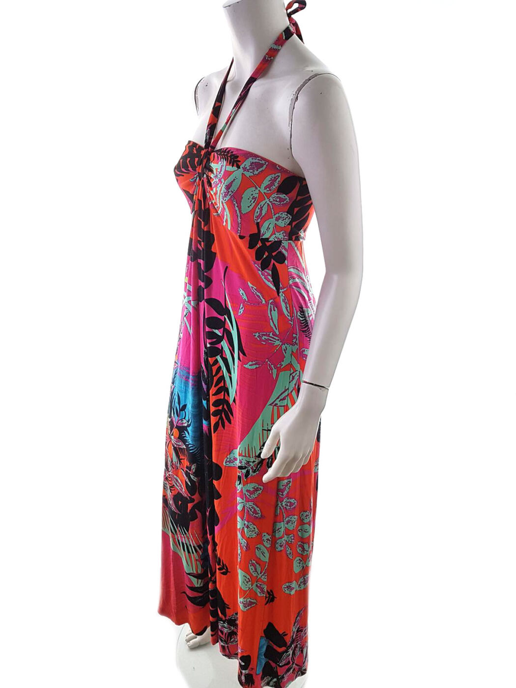 Monsoon Rozmiar 38 Halter Sukienka Maxi Bezrękawnik Długa Monsoon Rozmiar 38 Halter Sukienka Maxi Bezrękawnik Długa