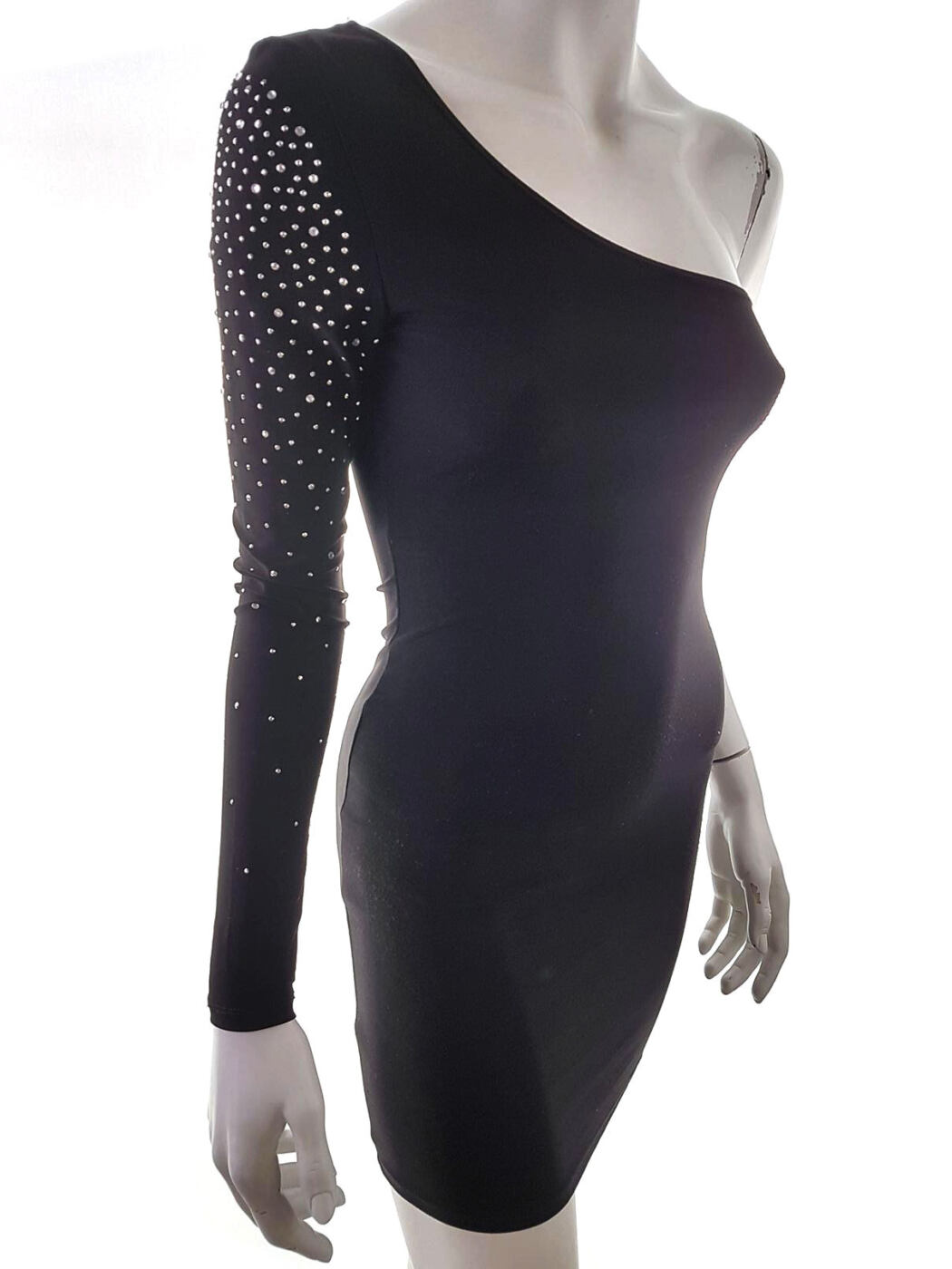 Jane norman Rozmiar 8 Na Jedno Ramię Sukienka Bodycon Długi rękaw Krótka Jane norman Rozmiar 8 Na Jedno Ramię Sukienka Bodycon Długi rękaw Krótka