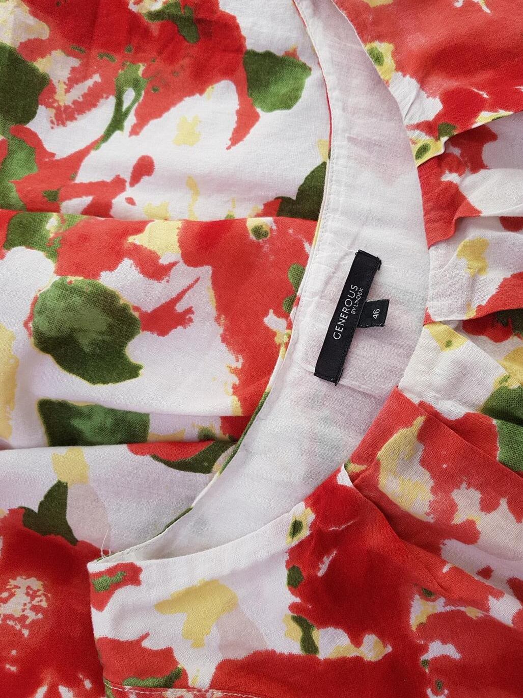 Generous by lindex Rozmiar 46 Okrągły dekolt Sukienka Sheath Bezrękawnik Midi Generous by lindex Rozmiar 46 Okrągły dekolt Sukienka Sheath Bezrękawnik Midi