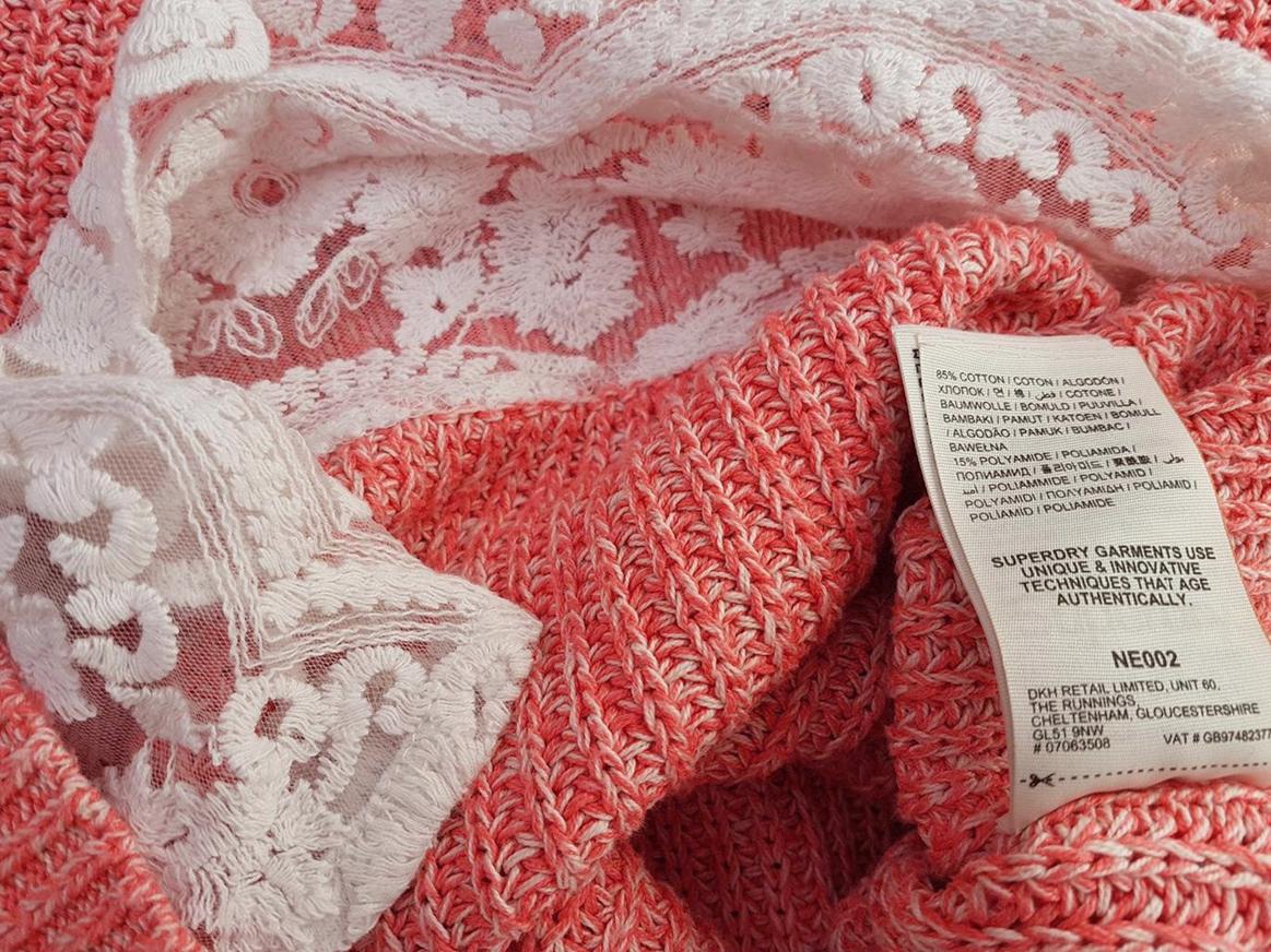 Superdry Rozmiar M Crew Neck Tunika Bluzka Dzianina Długi rękaw Superdry Rozmiar M Crew Neck Tunika Bluzka Dzianina Długi rękaw