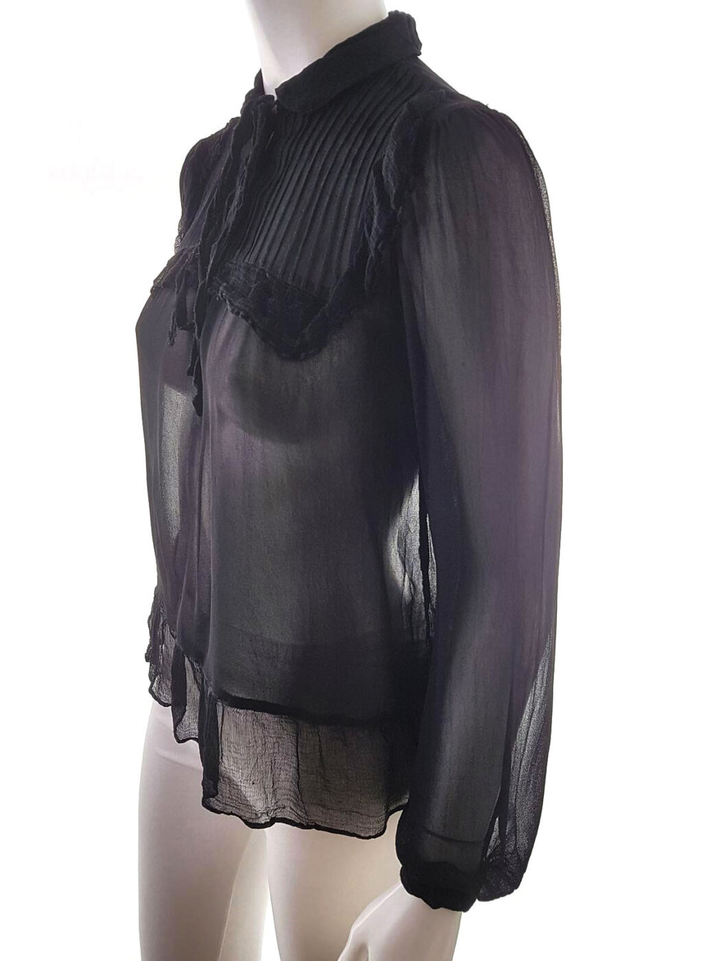 20190416_100354.jpg Topshop Rozmiar 36 Kołnierz Bluzka Popover Guziki Długi rękaw