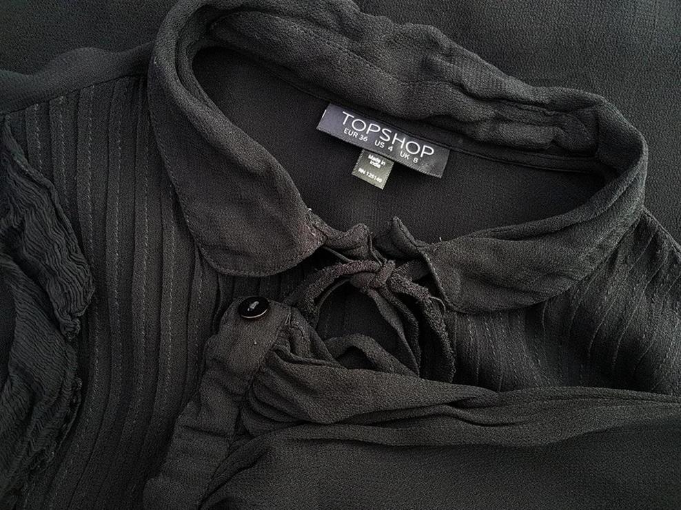 20190416_100433.jpg Topshop Rozmiar 36 Kołnierz Bluzka Popover Guziki Długi rękaw