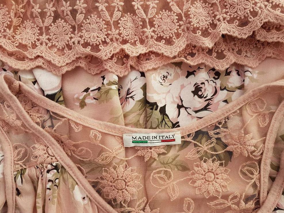 Made in Italy Rozmiar M Dekolt U Tunika Bluzka Bezrękawnik