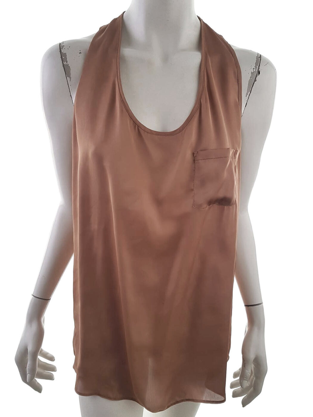 River island Rozmiar 16 (44) Okrągły dekolt Tunika Bluzka Bezrękawnik