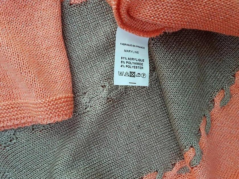 20190416_142048.jpg Za Zies Paris Rozmiar M W serek Sweter Rękaw 3/4 Cienka dzianina