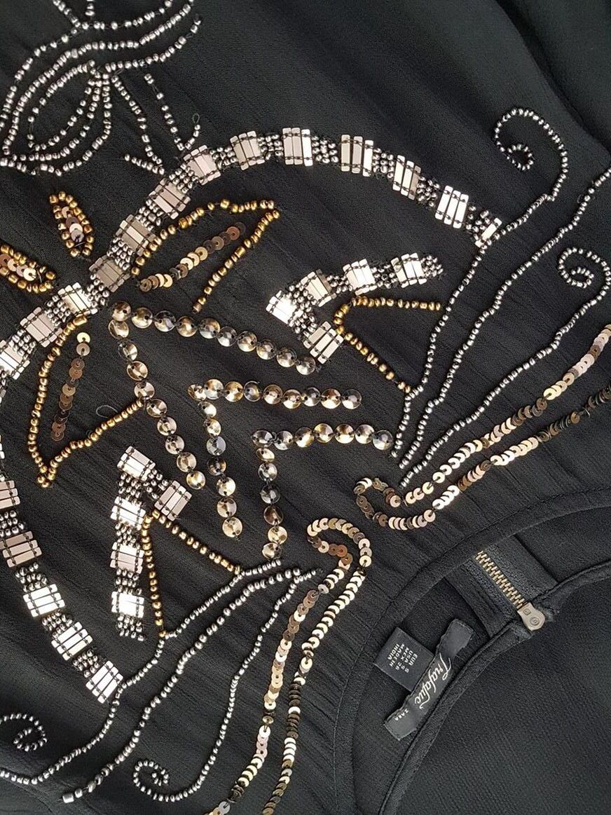 Zara TRF Rozmiar S Okrągły dekolt Sukienka Sheath Długi rękaw Do Kolan