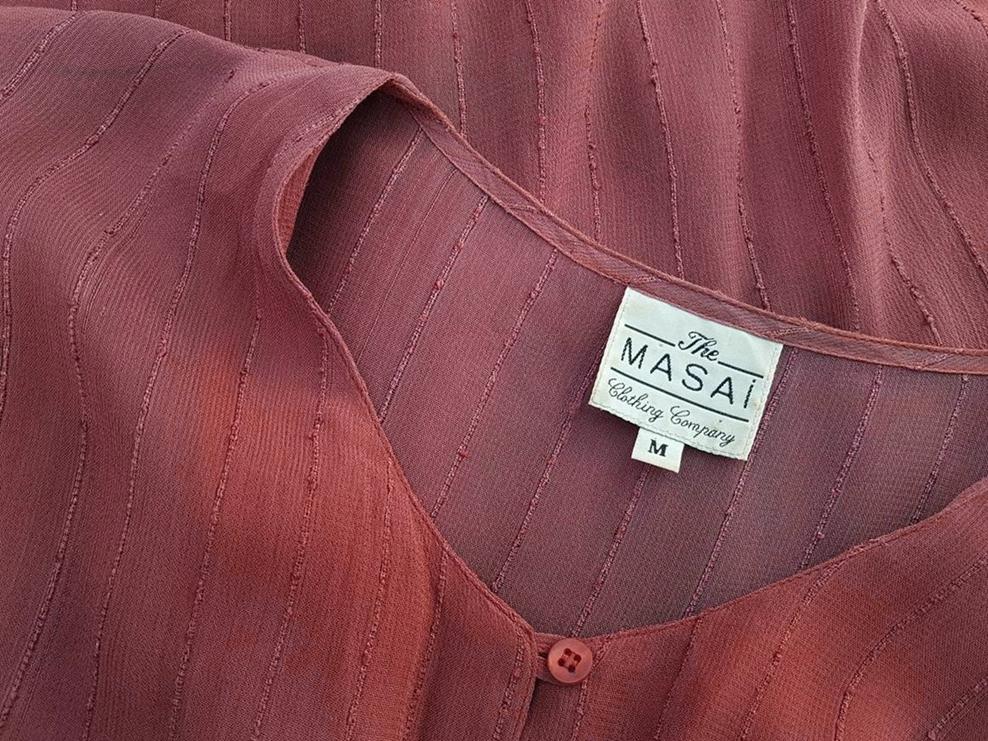 The Masai Rozmiar M W serek Tunika Zapinana Bluzka Krótki rękaw The Masai Rozmiar M W serek Tunika Zapinana Bluzka Krótki rękaw
