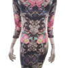 River island Rozmiar 12 (40) Okrągły dekolt Sukienka Bodycon Rękaw 3/4 Do Kolan