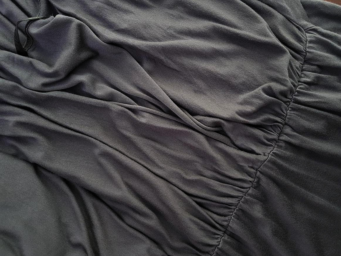 Kaffe Rozmiar L Głęboki Serek Sukienka Bodycon Rękaw 3/4 Midi