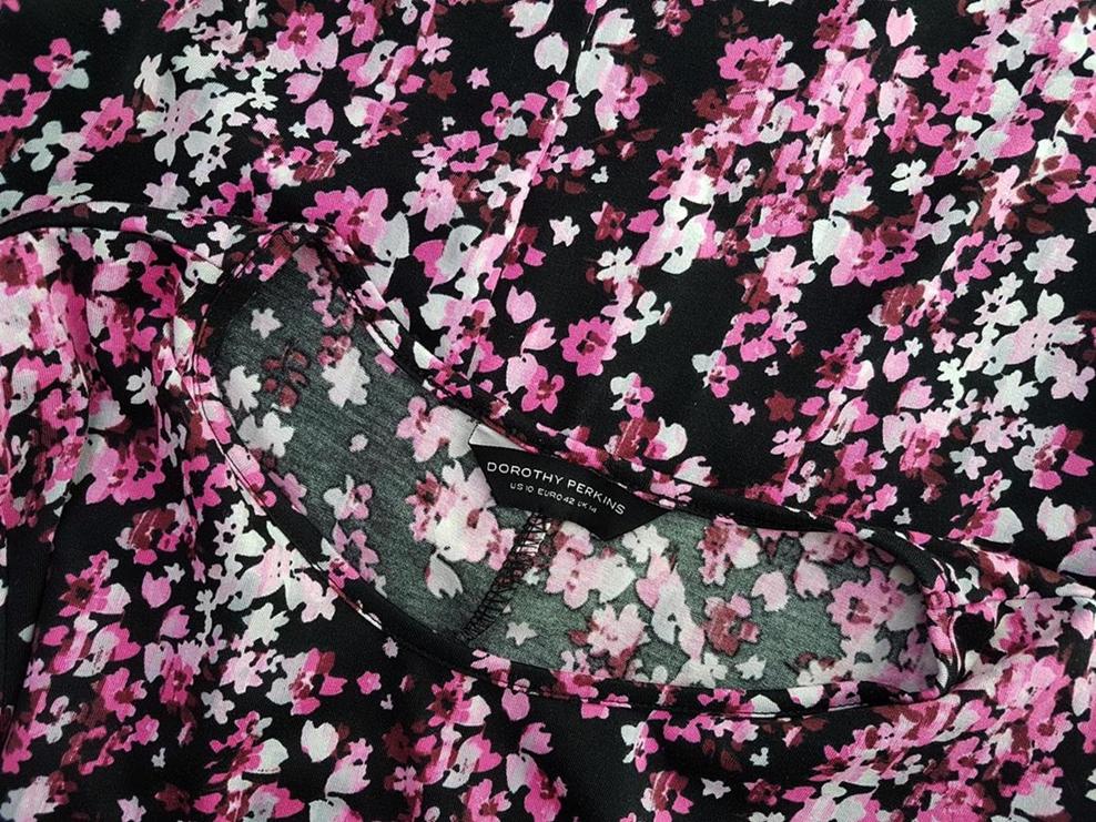 Dorothy perkins Rozmiar 42 Okrągły dekolt Sukienka Mini Długi rękaw Krótka Dorothy perkins Rozmiar 42 Okrągły dekolt Sukienka Mini Długi rękaw Krótka