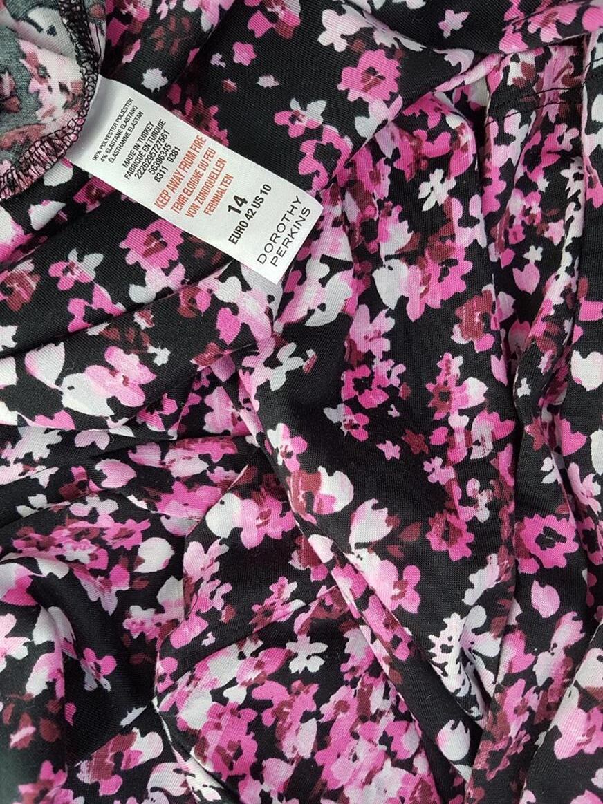 Dorothy perkins Rozmiar 42 Okrągły dekolt Sukienka Mini Długi rękaw Krótka Dorothy perkins Rozmiar 42 Okrągły dekolt Sukienka Mini Długi rękaw Krótka