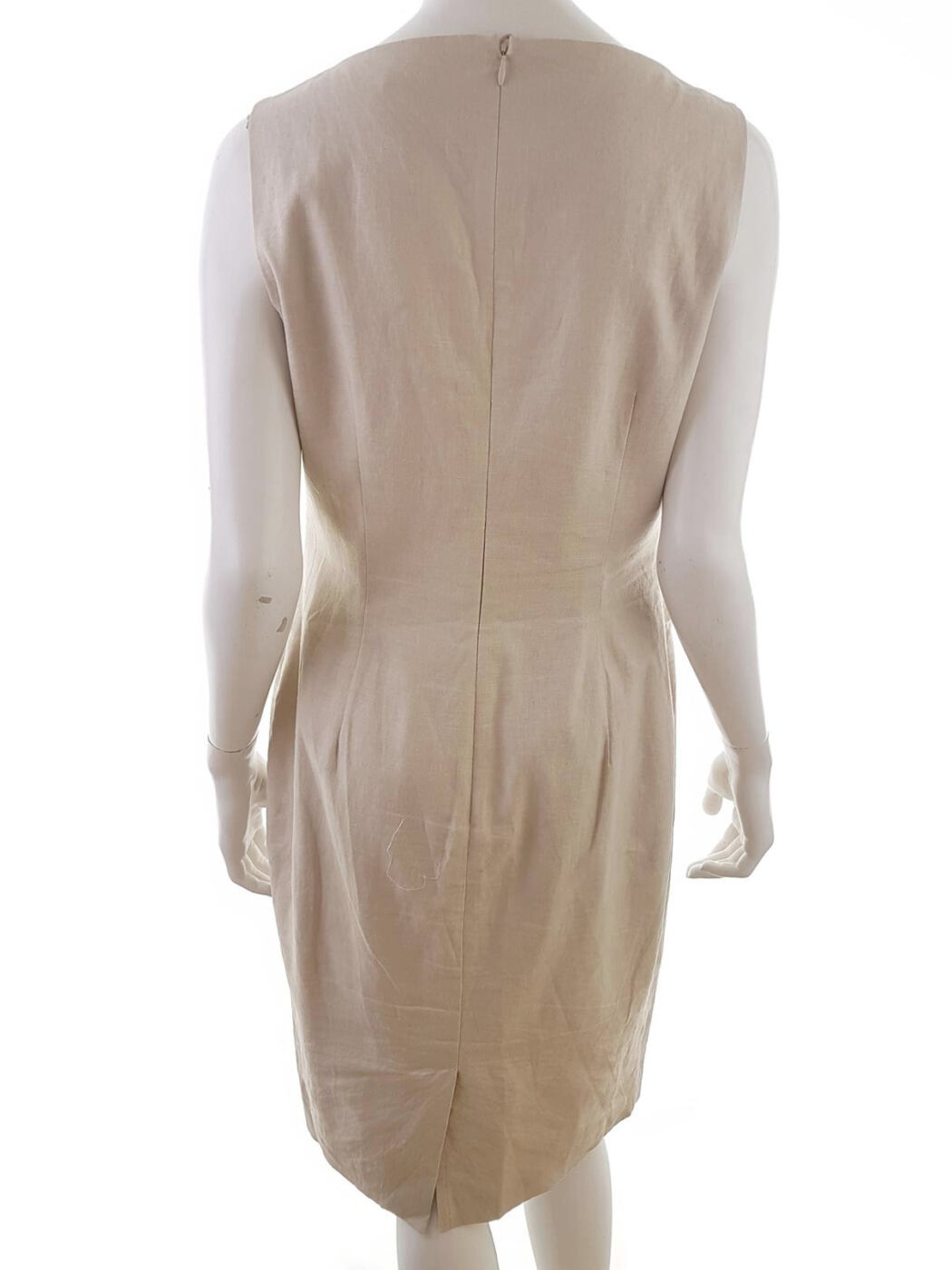 Rozmiar 12 (40) W łódkę Sukienka Sheath Bezrękawnik Midi Rozmiar 12 (40) W łódkę Sukienka Sheath Bezrękawnik Midi