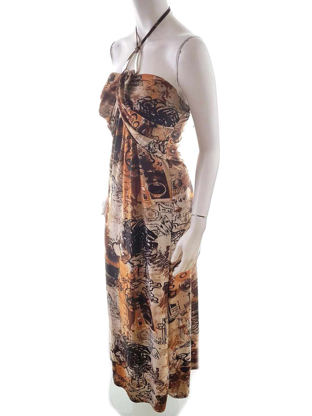 Layers Paris Rozmiar 1 Halter Sukienka Maxi Bezrękawnik Długa Layers Paris Rozmiar 1 Halter Sukienka Maxi Bezrękawnik Długa