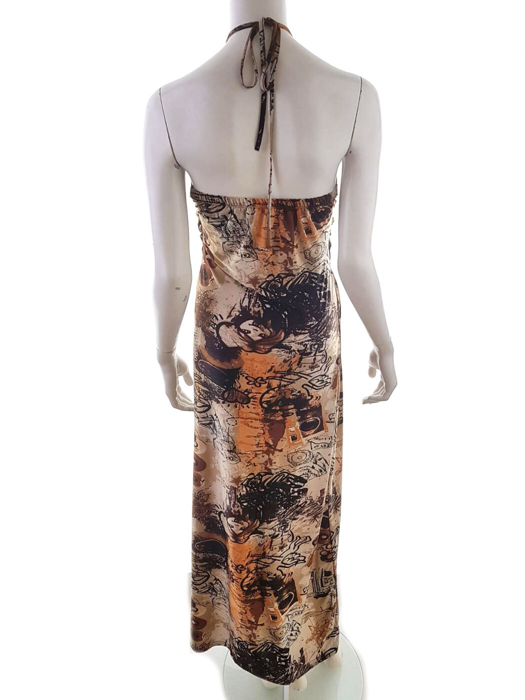 Layers Paris Rozmiar 1 Halter Sukienka Maxi Bezrękawnik Długa Layers Paris Rozmiar 1 Halter Sukienka Maxi Bezrękawnik Długa