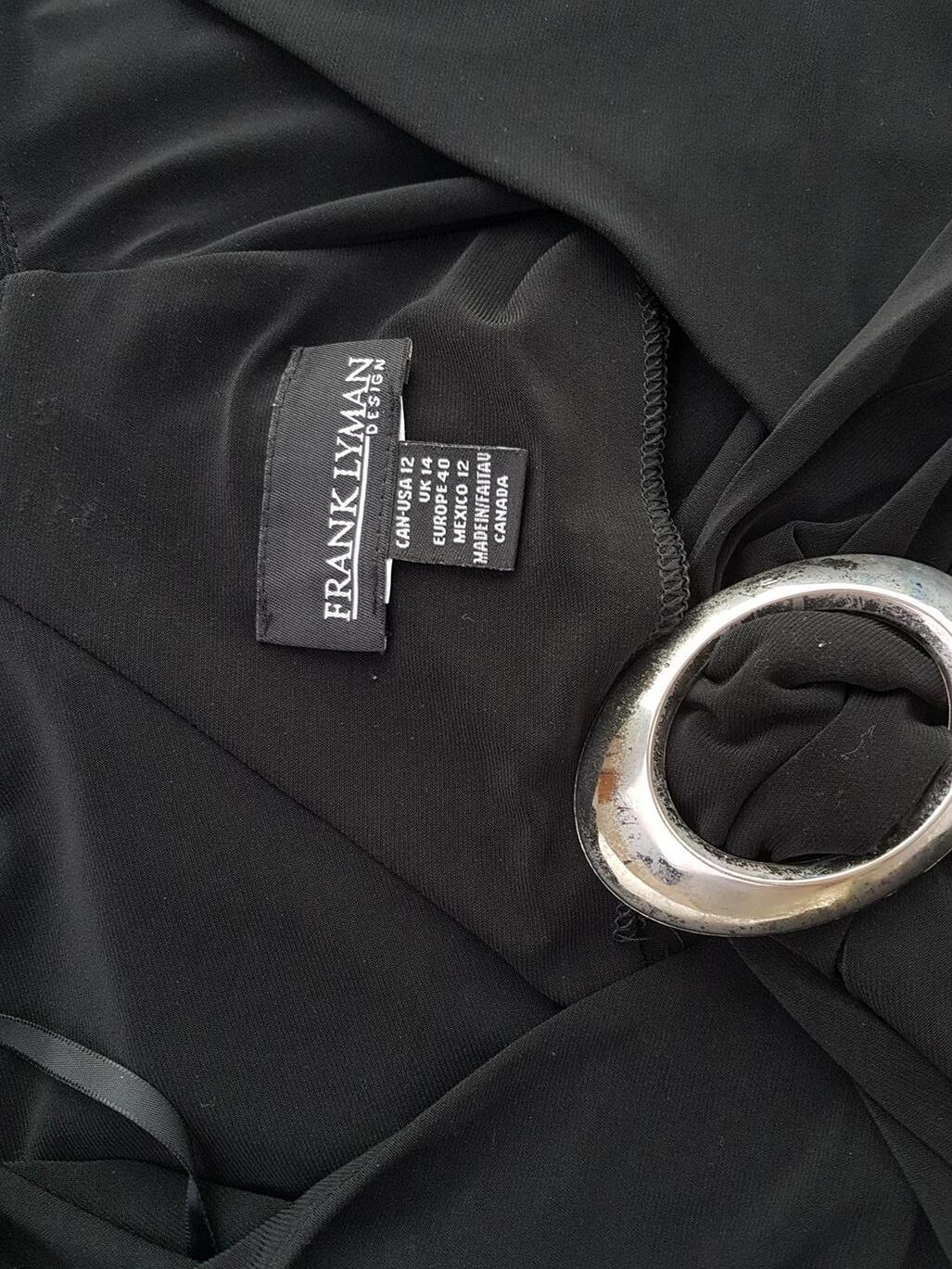 Frank Lyman Rozmiar 40 Dekolt U Sukienka Sheath Rękaw 3/4 Midi Frank Lyman Rozmiar 40 Dekolt U Sukienka Sheath Rękaw 3/4 Midi