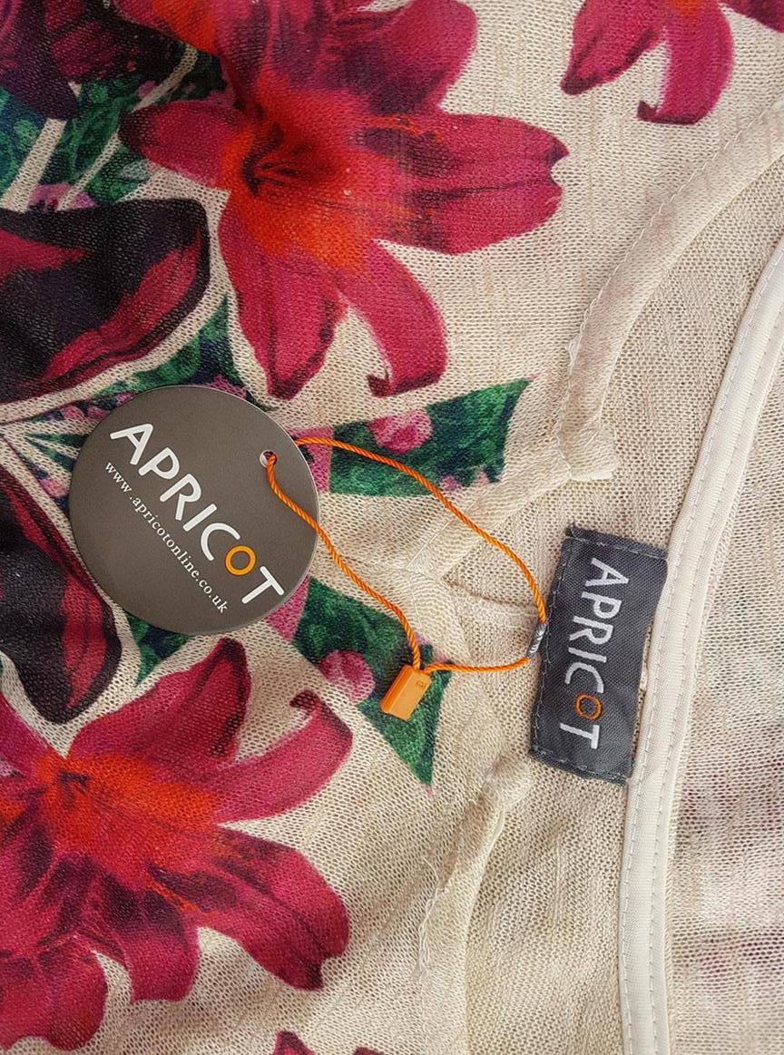 Apricot Rozmiar S/M Split Crew Neck Bluzka Krótki rękaw